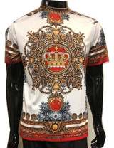  Prestige Red Silky Crown Crew Shirt Short Sleeve DPP516 Size M 