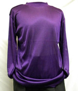  Pronti Mens Purple Long Sleeve Mock Neck Shirt 15641 Size 3XL 