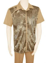  Pronti Party Outfit for Men Gold Metallic Front SP6393 Size XL 