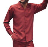  Montique Mens Long Sleeve Pattern Walking Suit Cognac 2568 