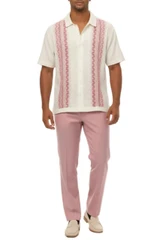 Silversilk Mens Walking Suit Pink Knit Front Outfit Summer 21012 