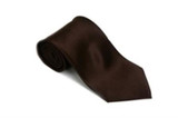  Solid Dark Brown Color Satin  Tie and Hanky Set 