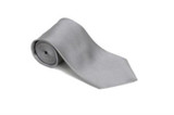  Solid Silver Color Satin  Tie and Hanky Set 