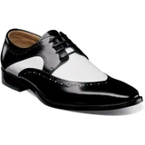  Stacy Adams Men's Shoes Black White Leather Wingtip 25292-111 IS | Size 9 M, 10.5 M 