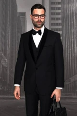  Statement Mens Black Modern Fit Tuxedo Encore-V Size 36 Reg Final Sale 