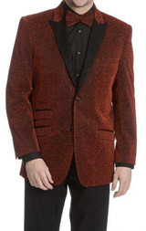  Men's Red Sparkle Tuxedo Jacket AM 5816 Size M Final Sale 