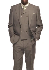  Tiglio Rosso Suit Mens Gray Italian Wool Wide Leg San Giovesse E09063/26 