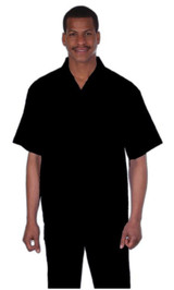 Trust Mens Black Linen Walking Suit L601SP ,