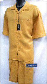 Prestige Trust Mens Rust Linen Short Set L700 Size M/32 Final Sale 