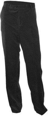  Inserch Mens Corduroy Pants Black Flat Front 
