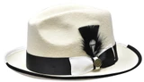  Bruno Capelo Men's Ivory  Wool Fedora Hat Pinch Front WI-701 