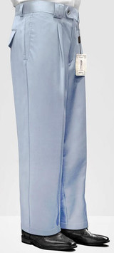  Statement Mens Powder Blue Wool Wide Leg Pants WP-100 