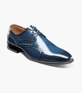 Stacy Adam Bernished Toe Dress Shoe Cobalt Blue OS25791-435