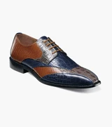  Stacy Adams Mens Leather Two Tone Croco Bike Toe Grey OS25694-062 