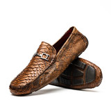  Marco Di Milano Men's Cognac Python Fashion Driving Shoes Pia 