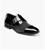 Stacy Adams Men's Black Monk Strap Slip On Shoe OS25973-001