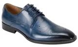 Giovanni Mens Blue Fancy Lace Up Dress Shoes Joel