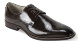  Giovanni Mens Chocolate Brown  Lace Up Wedding Shoes Joel 