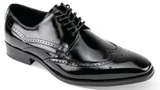 Giovanni Mens Stylish Wingtip Black Dress Shoes Lincoln