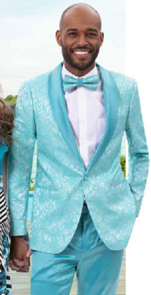 SKU#JA58769 Teal Tuxedo - Teal Prom Suits - Teal Prom Tuxedos Jacket main image 0