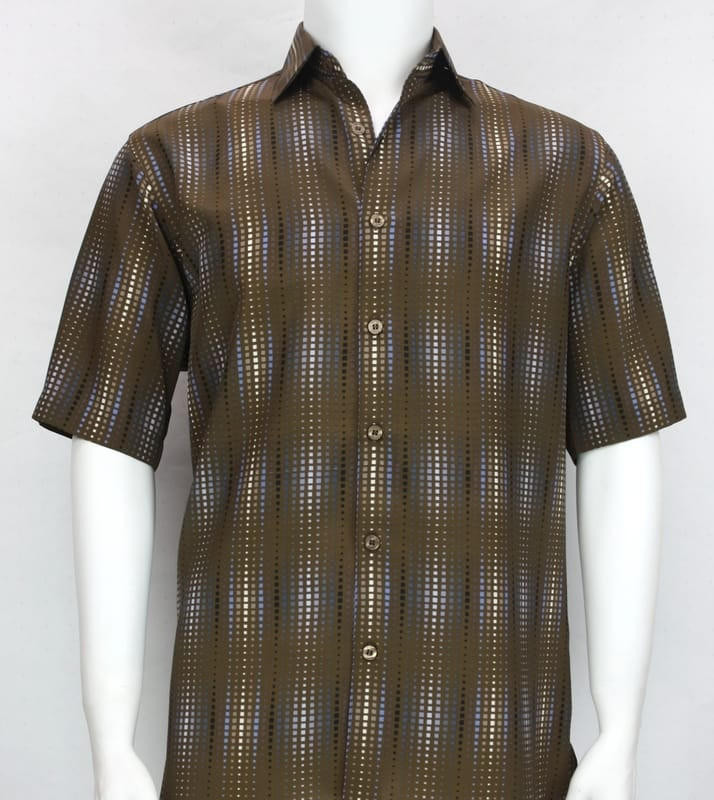 Bassiri S/S Mock-Neck Gold T-Shirt 218