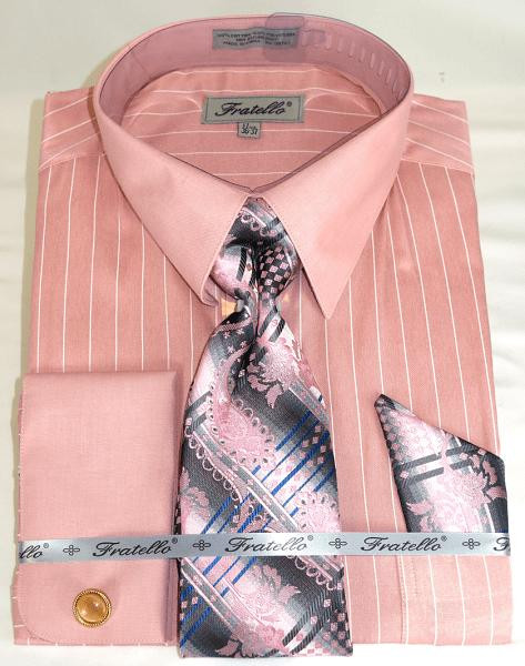 FRATELLO HOUNDSTOOTH WOOVEN FABRIC SHIRT FRV4157P2 RED
