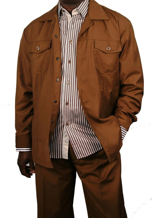 Rust Wide Leg Walking Leisure Casual Suit For Sale main image 0