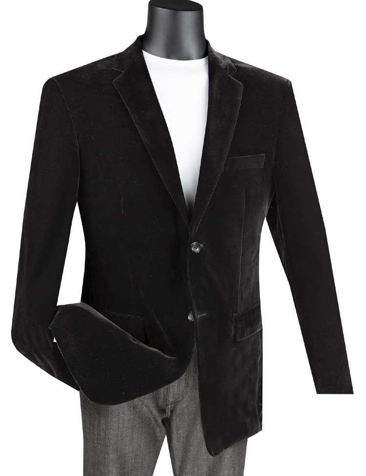 Mens Black Velvet Blazer by Tony Blake 2 Button SR4 Size M