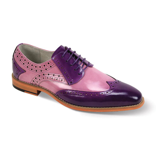  Giovanni Purple Leather Dress Shoes Troy Size 10.5 Final Sale 