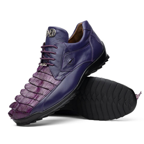  Marco di Milano Caiman Crocodile/Calfskin Purple Sneakers Udine 