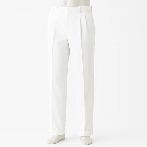 Pacelli Mens Pleated Dress Slacks Baggy Fit White 810015