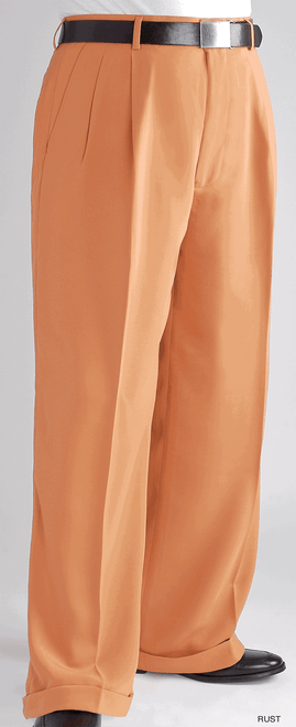  Fratello Mens Rust Wide Legged Pants Baggy Leg Slacks DP-106  Size 34/30, 44/32 Final Sale 