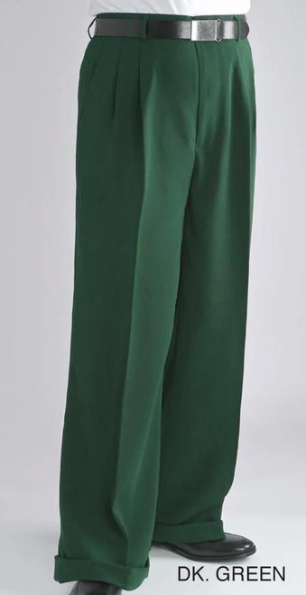  Fratello Mens Dark Green Wide Legged Pants Baggy Leg Slacks DP-106  Size 36/30 Final Sale 