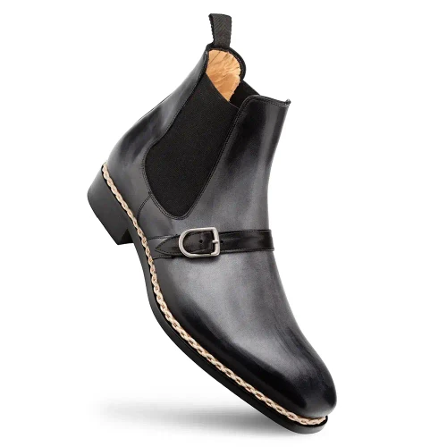  Mezlan Dark Grey Designer Calfskin Fashion Chelsea Boot Alpine 