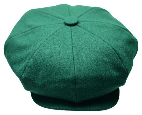  Mens Emerald Green Newsboy Hat Applejack Cap 100% Wool ME-912 