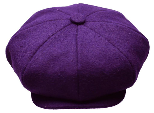  Mens Purple Newsboy Hat Applejack Cap 100% Wool ME-913 