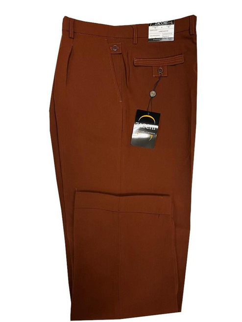  Zacchi Mens 1940s Wide Leg Dress Slacks Cognac Lane Size 34/32, 36/32 Final Sale 