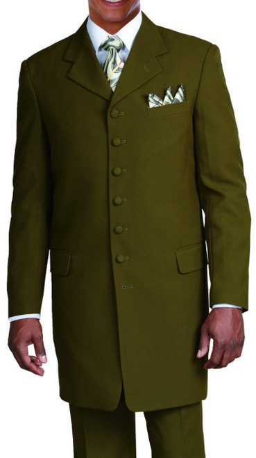 Milano Green Zoot Suit 2 Piece Long Jacket Baggy Pants 903P