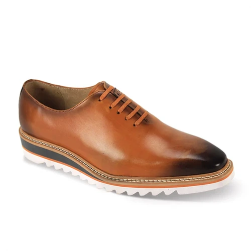 Giovanni Men’s Tan Leather Casual Lace Up Shoe Ruben