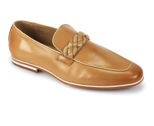 Giovanni Men's Woven Strap Slip On Latte Tudor