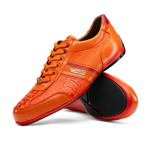 Marco Di Milano Ostrich Orange Fashion Sneaker Portifino