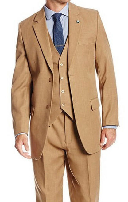  1920s Style Vintage Suit for Men Beige 3 Piece Suny 4016-448 | 48R 