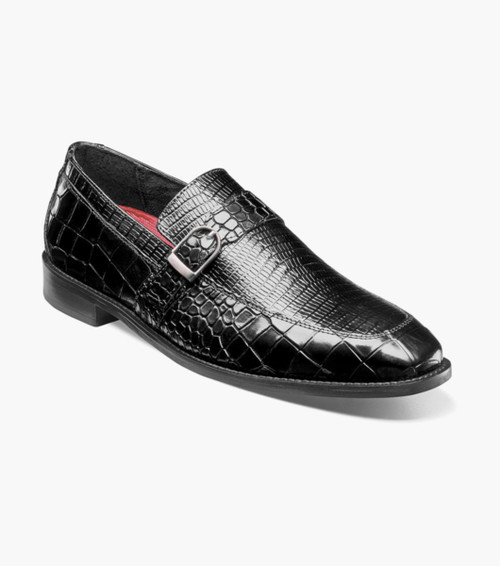 Stacy Adam Mens Black Moc Toe Casual Slip On OS25787-001