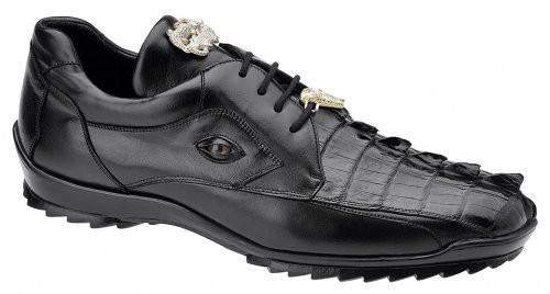  Belvedere Black Hornback Skin Sneakers for Men Vasco Size 11 Final Sale 