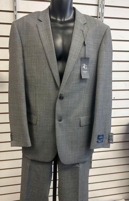  ZeGarie Men's Grey Wool Suit 2 PC Size 44R Final Sale 