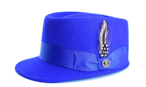  Bruno Capelo Royal Blue Legion Wool Fashion Hat LG-108 Size S 