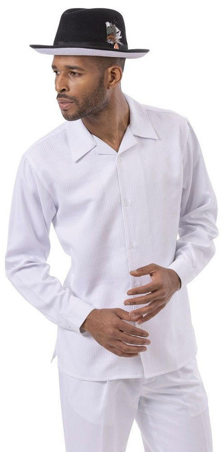  Montique Mens White Walking Suit Dress Outfits Casual 2290 
