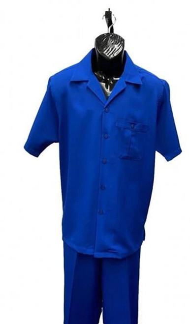  Dreams Mens Royal Blue Short Sleeve Walking Suit Daytona 256-21 