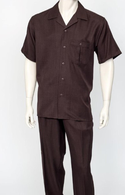  Dreams Mens Brown Short Sleeve Walking Suit Daytona 256-02 