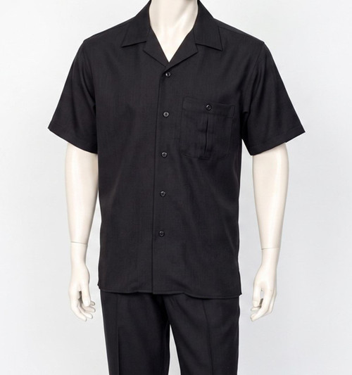  Dreams Mens Black Short Sleeve Walking Suit Daytona 256-00 
